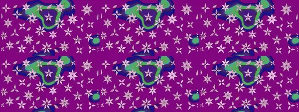 Küçük çiçekli yay deseni çiz. Suluboya tarzında mor renklerde. Raster illüstrasyonu.