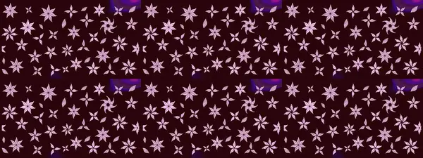 Çiçekler. Vadinin çiçekleri kahverengi renklerde. Soyut etnik raster çizim kalıbı.