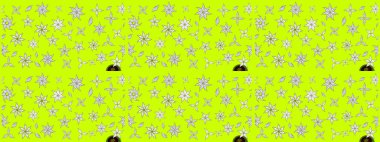 Raster suluboya çiçek deseni, narin çiçekler, yeşil çiçekler, tebrik kartı şablonu. Raster Güzel kumaş deseni.