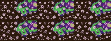 Moda baskıları için zarif bir şablon. Çiçekli yaz çiçekleri. Motley illüstrasyonu. Robot resim. Küçük çiçekte güzel bir desen. Küçük renkli çiçekler..