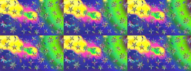 Raster illüstrasyonu. Küçük çiçekteki sevimli çiçek deseni. Güzel karalamalı çiçek desenli çizim. Güzel kumaş deseni.