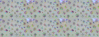 Küçük çiçekteki sevimli çiçek deseni. Gri renkli çiçekler.