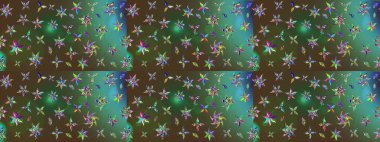 Çiçekli yeşil renkte bir çiçek deseni çiz. Suluboya tarzında yeşil renkte çiçekler.