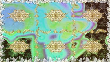 Kusursuz klasik raster nötr ve altın desenli. Geleneksel oryantasyon süsü. Klasik vintage arkaplan.