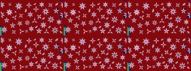 Renkli Bahar Teması eskiz kalıbı. Çiçek desenli eskiz, yaz çiçekleri. Kırmızı renkte çiçekler. Düz Çiçek Elementleri Tasarımı.