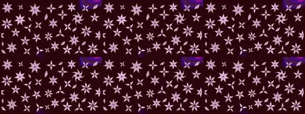 Çiçekler. Vadinin çiçekleri kahverengi renklerde. Soyut etnik raster çizim kalıbı.