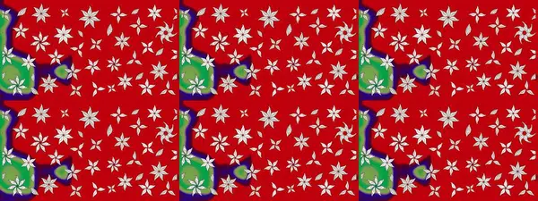 Renkli Bahar Teması eskiz kalıbı. Düz Çiçek Elementleri Tasarımı. Kırmızı renkte çiçekler. Raster illüstrasyonunda çiçek deseni çizimi.