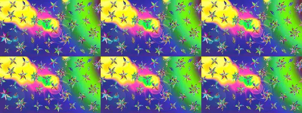 Raster illüstrasyonu. Küçük çiçekteki sevimli çiçek deseni. Güzel karalamalı çiçek desenli çizim. Güzel kumaş deseni.