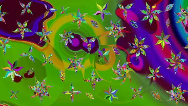 Çizim kalıbı. Organik motif arka planı. Ultraviyole kumaş deseni. Raster illüstrasyonu.