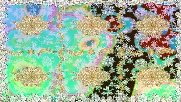 Kusursuz altın desen. Raster oryantal süs. Tarafsız renklerde altın elementlerle kusursuz desen.