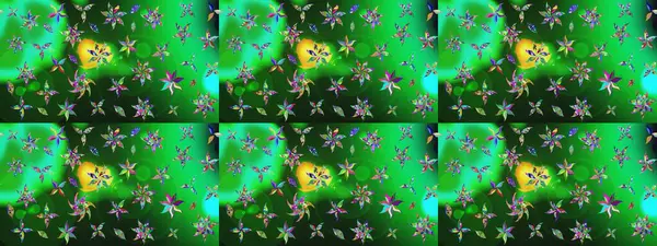 Çiçekli çiçek deseni, suluboya. Raster deseni. Süslü kumaş deseni.