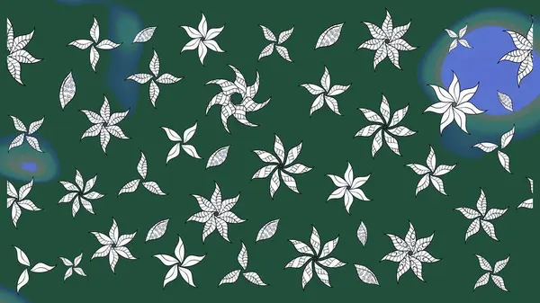 Şekil verilmiş çiçeklerle eskiz deseni. Süslü zentangle çizim dokusu, soyut çiçeklerle süslenmiş. Çiçek deseni duvar kağıdı, şablon dolguları ve web sayfası arkaplanı için kullanılabilir.