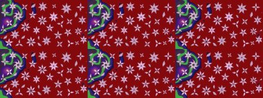 Çiçek kırmızısı eskiz deseni. Raster çiçek izi. Raster Yumuşak kumaş deseni. Klasik taslak çizimi.