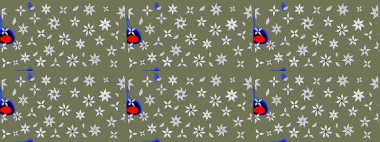 Raster - stok. Yeşil çiçekli eskiz deseni, suluboya çiçek deseni, sevimli çiçek, duvar kağıdı, kart veya kumaş için fayanslı.