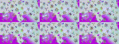 Sevimli küçük çiçek desenle. Raster resim. Çiçek desenli çiçek ve yaprakları ile.