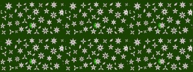 Raster düz çiçek çizim deseni. Yeşil renkli çiçekler. Tasarım hediye paketi, tebrik kartları, posterler ve afiş tasarımı.