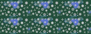 Raster illüstrasyonundaki çiçek desenli çizim. Düz Çiçek Elementleri Tasarımı. Süslü kumaş deseni. Renkli Bahar Teması çizim şablonu.