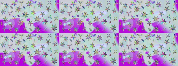 Sevimli küçük çiçek desenle. Raster resim. Çiçek desenli çiçek ve yaprakları ile.