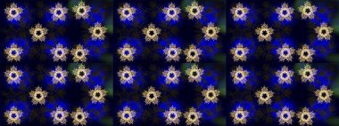 Raster illüstrasyonu. Renkli arka planda güzel kar taneleri. Raster kar taneleri deseni.