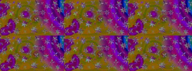 Retro tekstil tasarım koleksiyonu. 1950-1960 motifleri. Çiçekli ipek eşarp. Kahverengi üzerine kahverengi. El çizimi çiçek elementleri ile soyut çizim raster deseni.