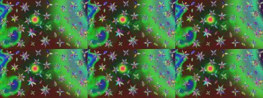 Organik elementler. Raster deseni. Botanik çizim kalıbı. Suluboya etkisi.