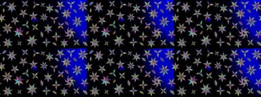 Çiçek tasarımı için inanılmaz bir kolaj cenneti tarzı. Çiçekli zambakların eskiz geçmişi. Parlak çiçekli kolaj çiçekleri siyahtır..