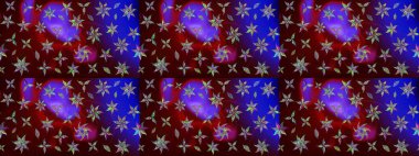 Raster Henna dövme stili. Etnik Mandala süsü. Kızılderili desenli desenli desenli şal deseni. Tekstil, tebrik kartı, boyama kitabı, telefon kılıfı baskısı için kullanılabilir.