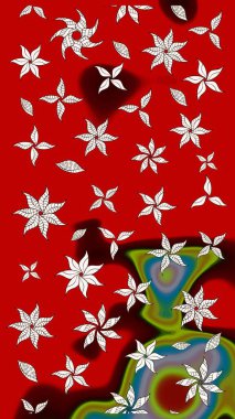 Raster illüstrasyonu. Kırmızı renklerde. Anti-stres için Raster soyut şablon sayfası.