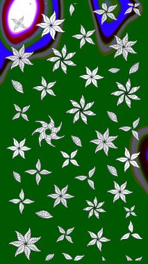 Çiçek deseni. Flower eskiz arka planı. Raster illüstrasyonu. Şatafatlı bahar bahçesi dokusu.