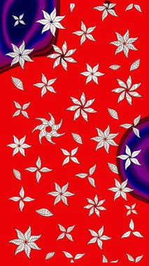 Tekstil ve kapak tasarımı için mükemmel. Kırmızı renkte çiçekler. Doodle tarzı. Elle çizilmiş sonbahar çiçeği deseni. Renkli kırmızı çizim deseni.