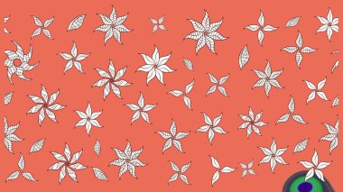 Yumuşak fayans. Yumuşak pamuk tasarımı. Klasik çiçek desenli. Paketleme, tekstil, duvar kâğıdı için çiçek eskizi. Raster taze dokusu.