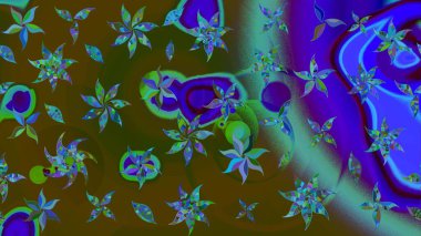 Güzel, parlak, pürüzsüz kumaş, tuval. Raster illüstrasyonu. Çiçek çelengi. Eski moda arka plan. Kıvırcık, parlak örgü. Desen, çizim, çiçek sınırı..