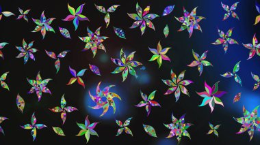 Çiçekli çiçek deseni, suluboya. Raster deseni. Küçük çiçekte güzel bir çiçek deseni..