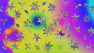 Mor renkli çiçekler. Gömlek, arka plan modelini çiz. Tropik çiçekler.