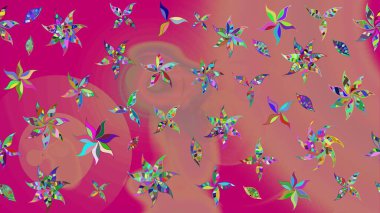 Pembe renkli çiçekler. Nazik romantik baskı. Bahar mevsimi. Raster güzel bir çiçek deseni çizmiş. Tatil havası..