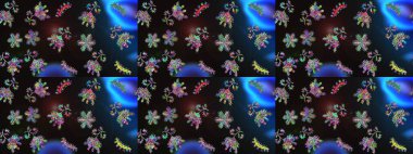 Raster illüstrasyonu. Kar taneli desen. Raster Noel soyut renkli arkaplan ve düşen kar tanesi..