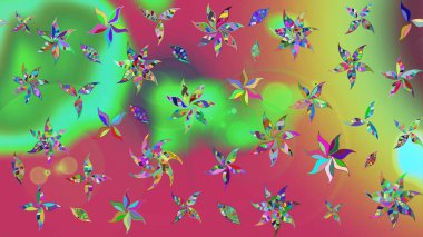 Küçük çiçekte güzel bir çiçek deseni var. Raster deseni. Çiçekli çiçek deseni, suluboya..