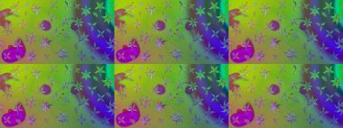 Kumaş, tekstil, duvar kağıdı baskısı için. Raster. Eskiz geçmişi. Eski usul. Tomurcukları çiçek olan sevimli bir çiçek deseni. Raster illüstrasyonu.