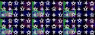 Geleneksel oryantasyon süsü. Klasik Raster mavisi, gri, siyah ve altın desenli çizim. Klasik vintage arkaplan.