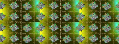 Raster illüstrasyonu. Küçük çiçekli şirin bir desen. Çiçek ve yapraklı çiçek deseni.