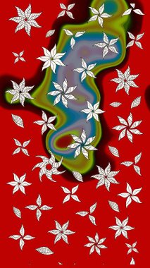 Bahar çiçekleriyle güzel bir çiçek deseni çizmişsin. Raster illüstrasyonu. Güzel kumaş deseni.