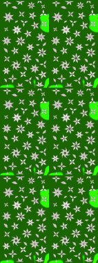 Modern stil dokusu. Çiçek desenli raster, yeşil çizgi grafik deseni soyut raster arkaplan.