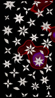 Fantezi çiçekli eskiz deseni, doğal duvar kağıdı, çiçek desenli kıvrım çizimi. Paisley el çizimi elementler. Ev dekoru.