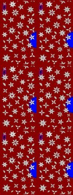 Klasik çiçek tasarımı elementleri. Raster illüstrasyonu. Kırmızı kıvırcık çiçekler kırmızı renkte şekillenir.