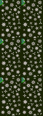 Raster illüstrasyonu. Gri renklerde. Çiçek buketleriyle klasik tarzda eskiz deseni.