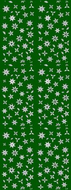 Çiçekli karalama şeklinde Raster çiçek deseni. Yumuşak, yeşil renkli yaz çiçekleri. Raster illüstrasyonu.