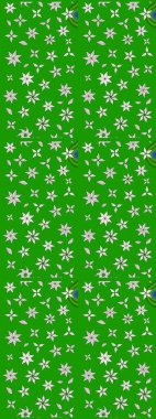 Renkli Bahar Teması eskiz kalıbı. Raster Modaya uygun kumaş deseni. Düz Çiçek Elementleri Tasarımı. Yeşil renkli şirin çiçek deseni.