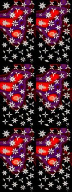 Yumuşak fayans. Yumuşak pamuk tasarımı. Raster 'ın taze dokusu. Paketleme, tekstil, duvar kâğıdı için çiçek eskizi. Klasik çiçek deseni.