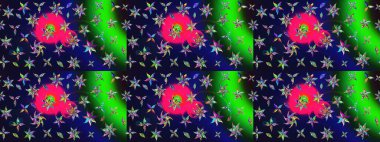 Eskiz Vintage Çiçek Deseni. Raster Kalça dokusu deseni.