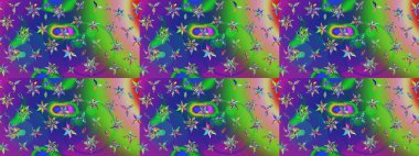 Botanik çizim kalıbı. Raster deseni. Organik elementler. Suluboya etkisi.